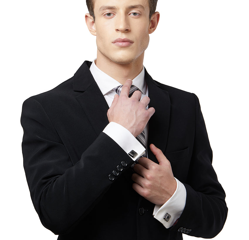 Grey Metallic Cufflink