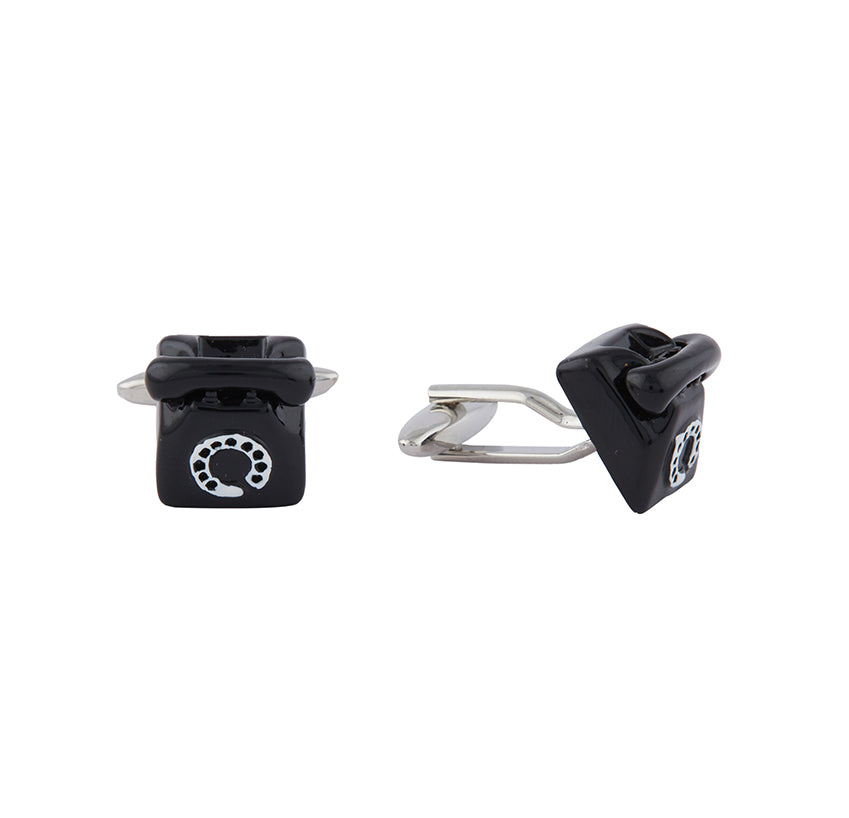 Black Telephone Cufflink