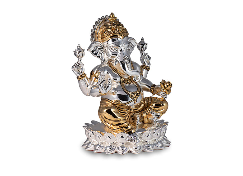 Lotus Ganesha- Gold & Silver