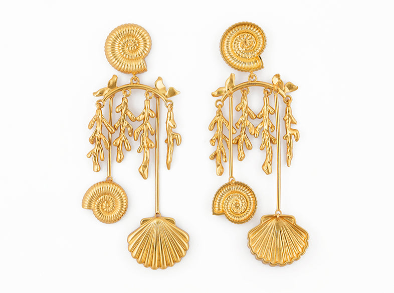 Nautilus Charm Earrings
