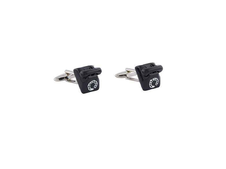 Black Telephone Cufflink