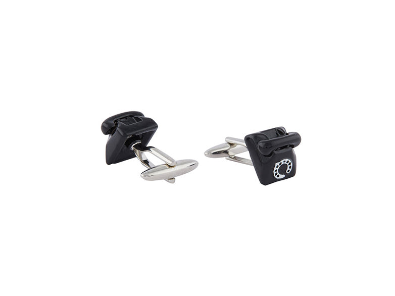Black Telephone Cufflink