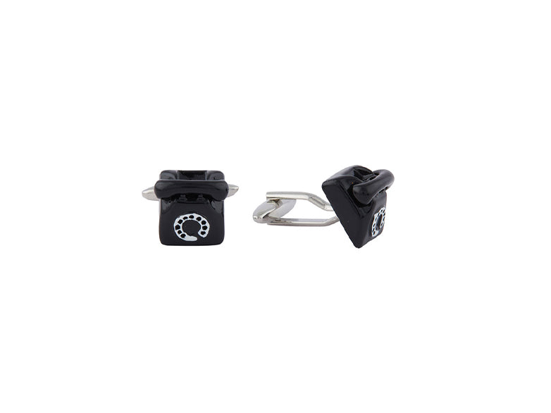 Black Telephone Cufflink