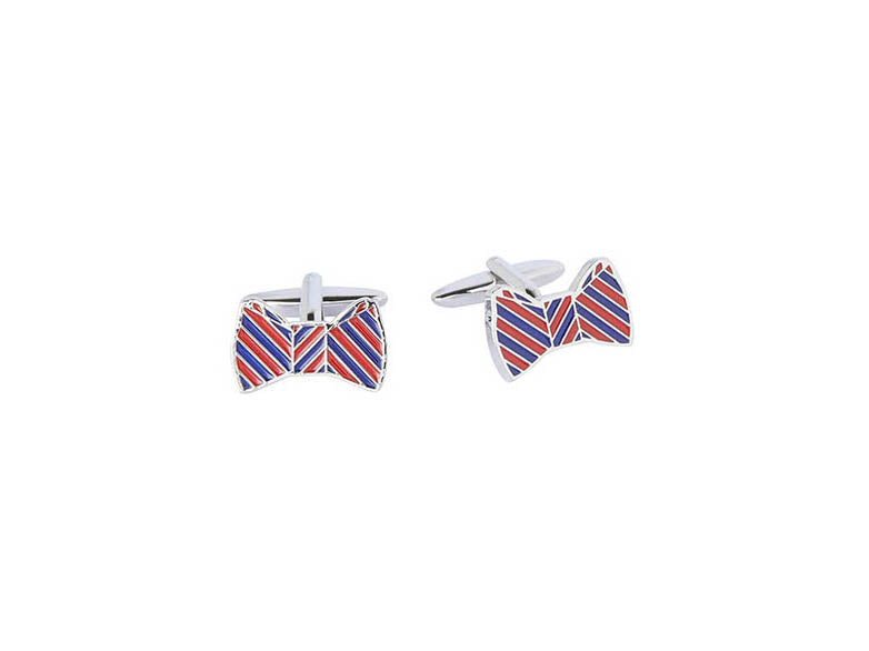 Blue Red Bow Cufflink