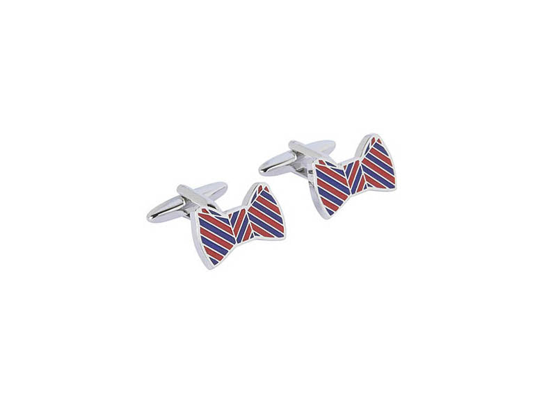 Blue Red Bow Cufflink