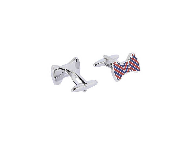 Blue Red Bow Cufflink