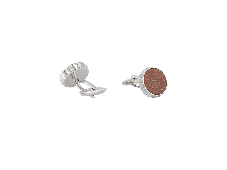 Brown Gold Stone Cufflink