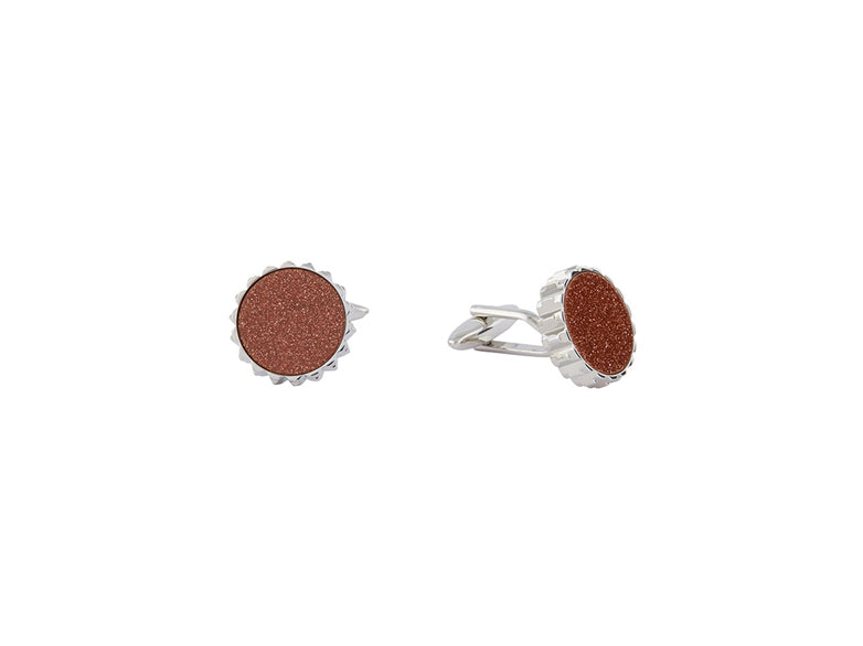 Brown Gold Stone Cufflink