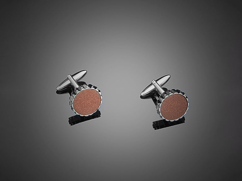 Brown Gold Stone Cufflink