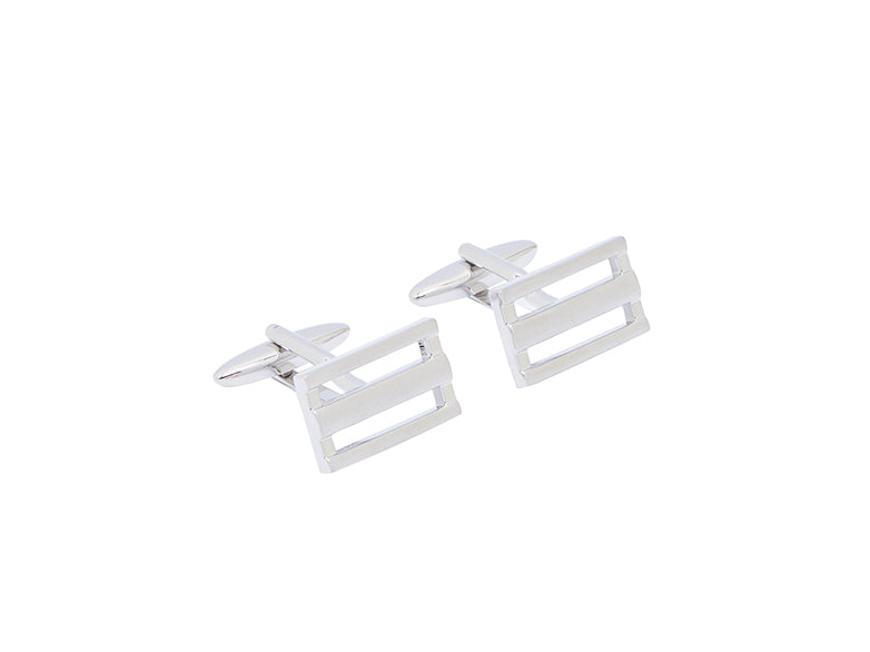 Silver Bars Cufflink