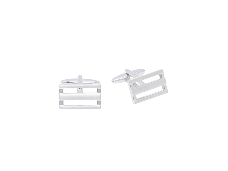 Silver Bars Cufflink