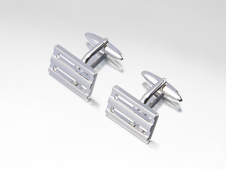 Silver Bars Cufflink