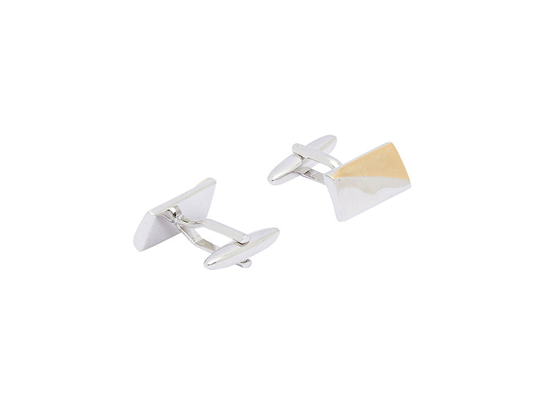 Silver Gold Flat Cufflink