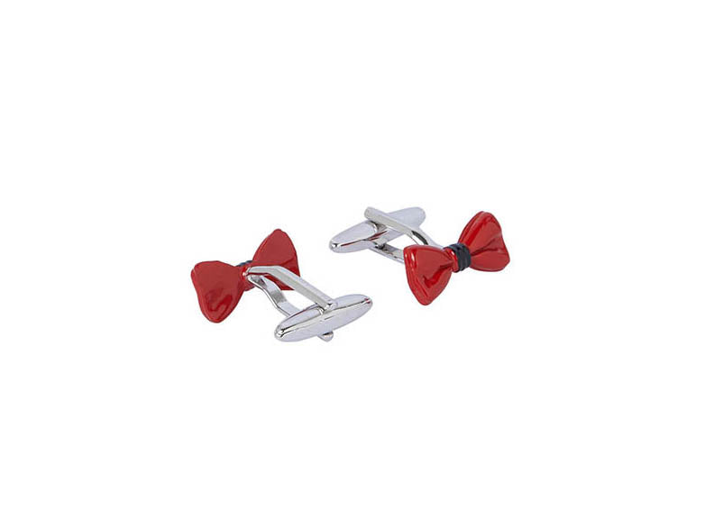 Red Big Bow Cufflink