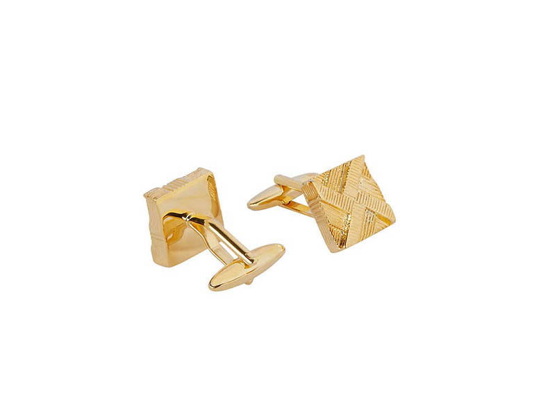 Gold Square Line Cufflink