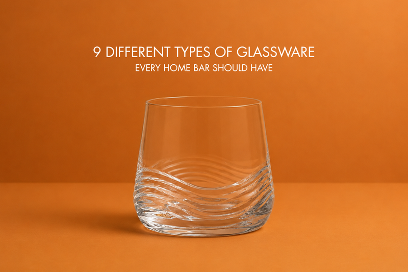 types of glassware for home bar