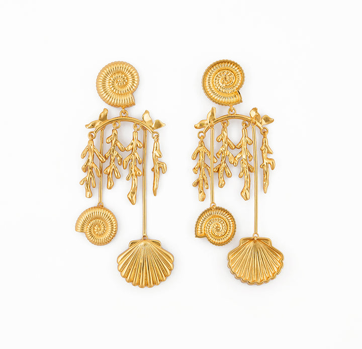 Nautilus Charm  Earrings
