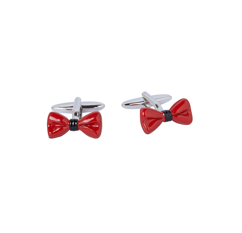 Red Big Bow Cufflink