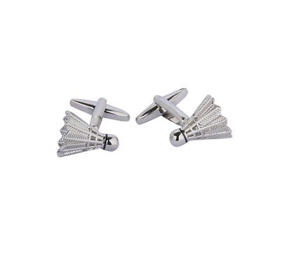 Silver Shuttlecock Cufflink