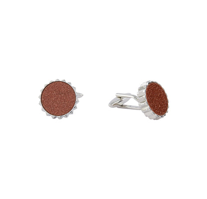 Brown Gold Stone Cufflink