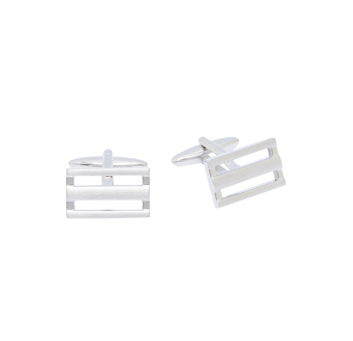 Silver Bars Cufflink