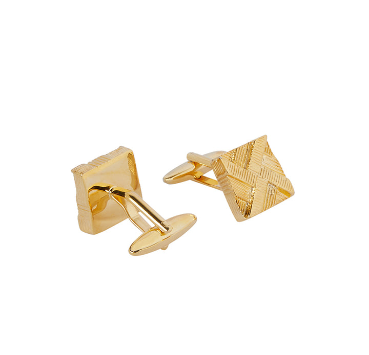 Gold Square Line Cufflink
