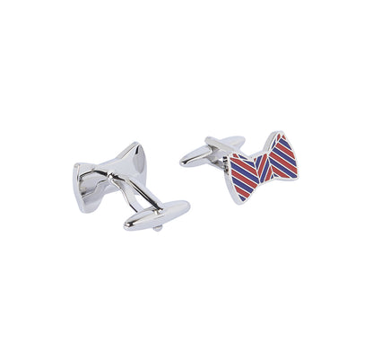 Blue Red Bow Cufflink