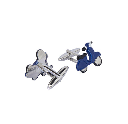 Blue Vespa Cufflink