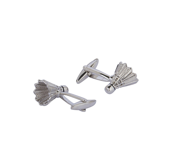 Silver Shuttlecock Cufflink