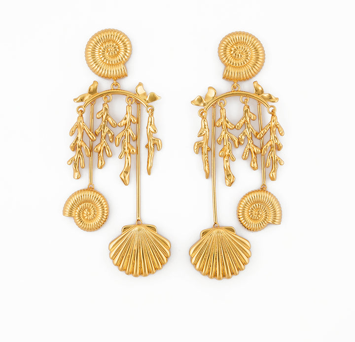 Nautilus Charm  Earrings