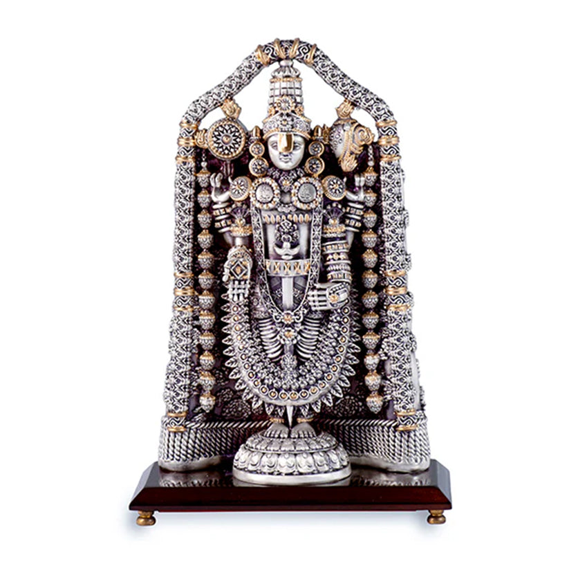 Tirupati Balaji - Silver Gold Charm