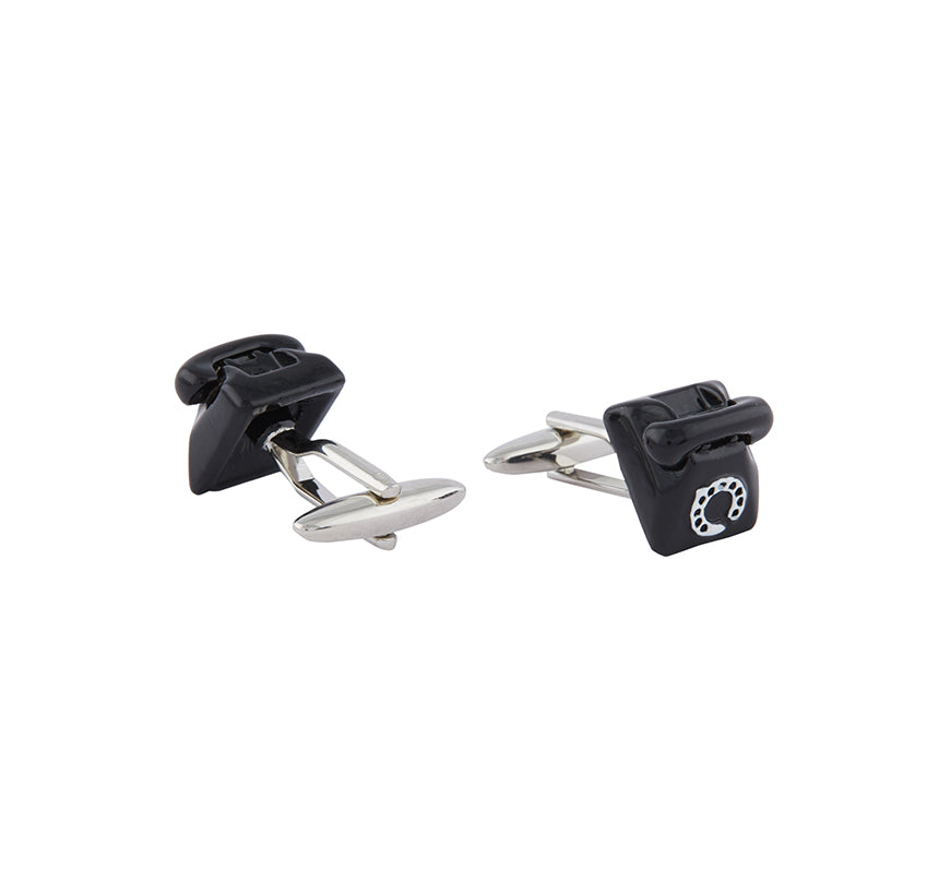 Black Telephone Cufflink