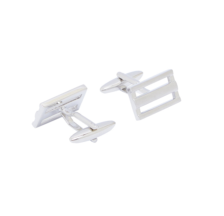 Silver Bars Cufflink