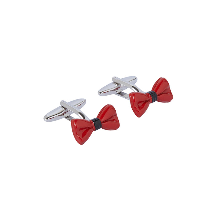 Red Big Bow Cufflink