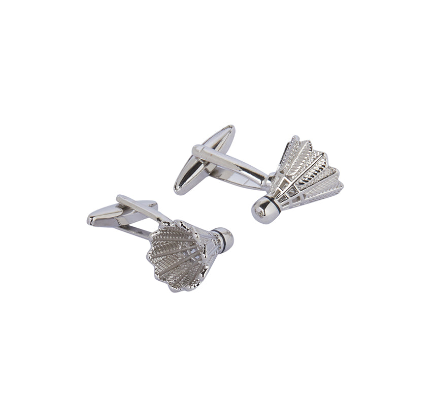 Silver Shuttlecock Cufflink