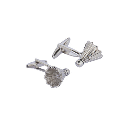 Silver Shuttlecock Cufflink
