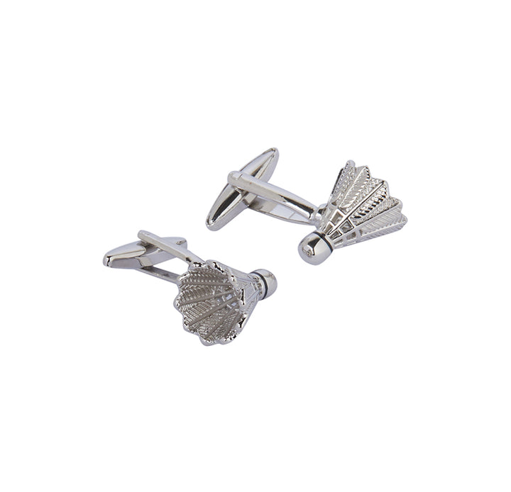 Silver Shuttlecock Cufflink