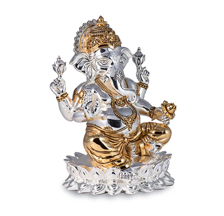 Lotus Ganesha- Gold & Silver