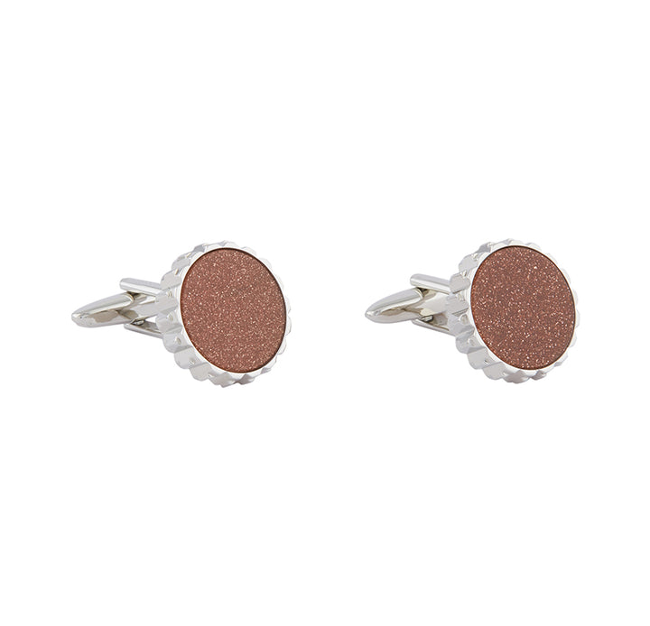 Brown Gold Stone Cufflink