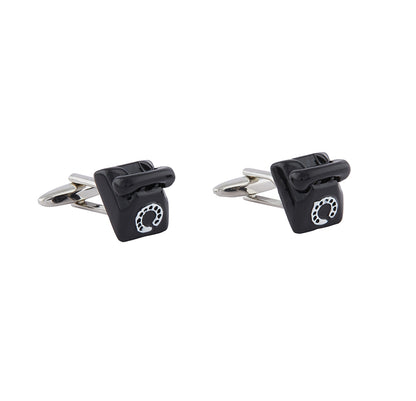 Black Telephone Cufflink