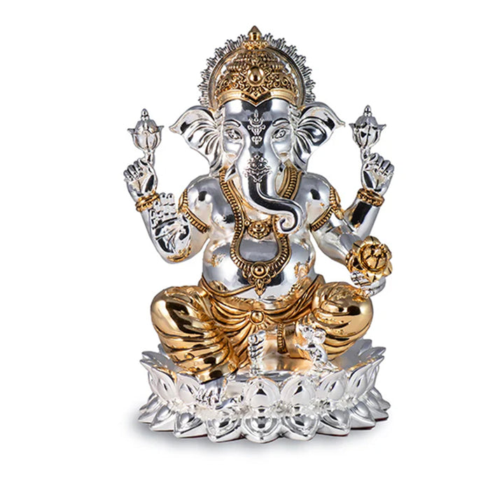 Lotus Ganesha- Gold & Silver