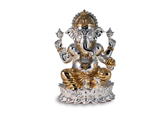 Lotus Ganesha- Gold & Silver