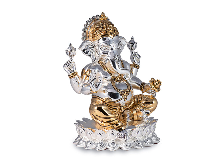 Lotus Ganesha- Gold & Silver