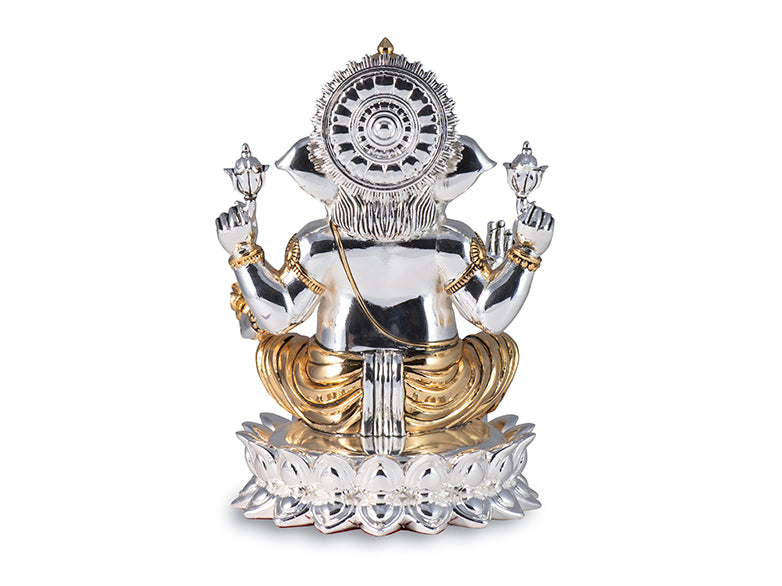 Lotus Ganesha- Gold & Silver