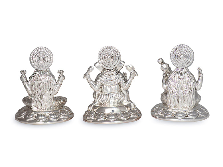 The Divine Trio: Saraswati, Ganesha, Laxmi