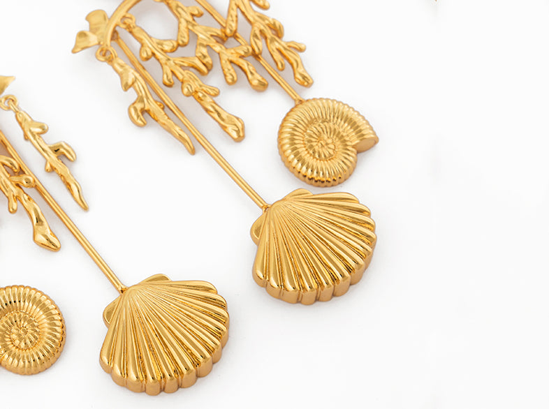 Nautilus Charm  Earrings