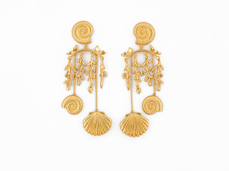 Nautilus Charm  Earrings