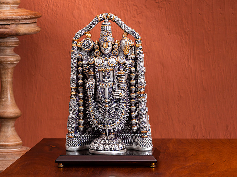 Tirupati Balaji- Silver Gold Charm