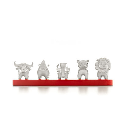 Big Five animal decorative sculpture with detailed wildlife design